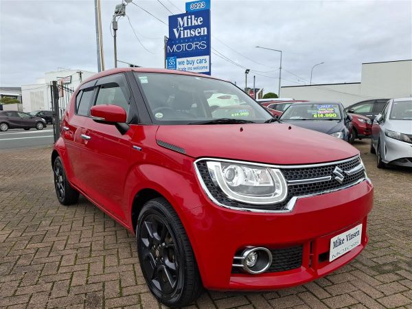 2016 Suzuki Ignis HYBRID JAPANESE AUCTION GRADE 4.5  LOW 48 KMS  CRUISE CONTROL  PUSH START  MULTI AIRBAGS  LANE ASSIST  PRE-CRASH SENSOR  REVERSE CAMERA  BLUETOOTH AUDIO  DRIVER SEAT HEATER  DASH CAM  FACTORY ALLOYS  AUTO STOP image